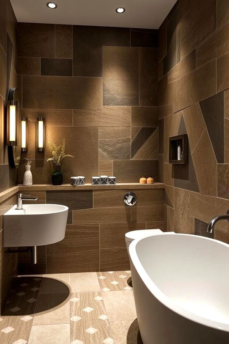 24 Bathroom Wainscoting Ideas for Timeless Elegance 16 Natural Stone Wainscoting - 24 Bathroom Wainscoting Ideas