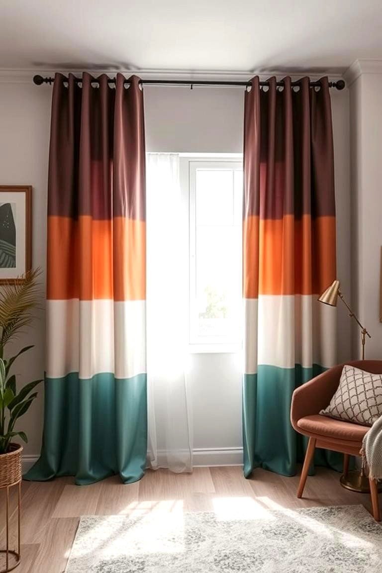 24 Boho Curtain Ideas for a Stylish Home Makeover 8 Ombre Delight Gradient Boho Drapery - 24 Boho Curtain Ideas