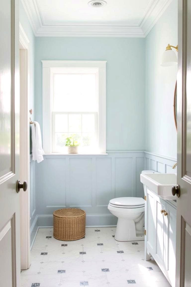 24 Bathroom Wainscoting Ideas for Timeless Elegance 9 Painted Wainscoting - 24 Bathroom Wainscoting Ideas