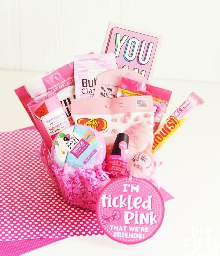 DIY Gift Baskets to Make: 30 Unique Gift Basket Ideas 15 How to Make a Pink Gift Basket