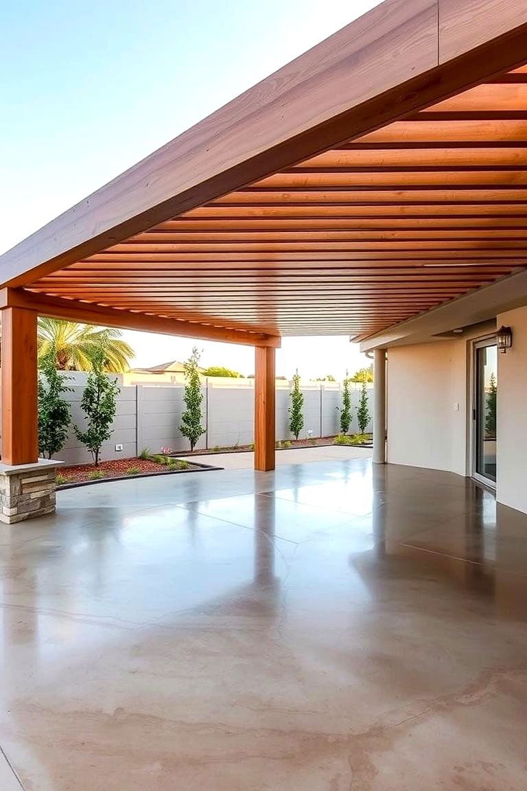 24 Pergola Flooring Ideas to Elevate Your Outdoor Space Design 24 Polished Concrete Elegance - 24 Pergola Flooring Ideas
