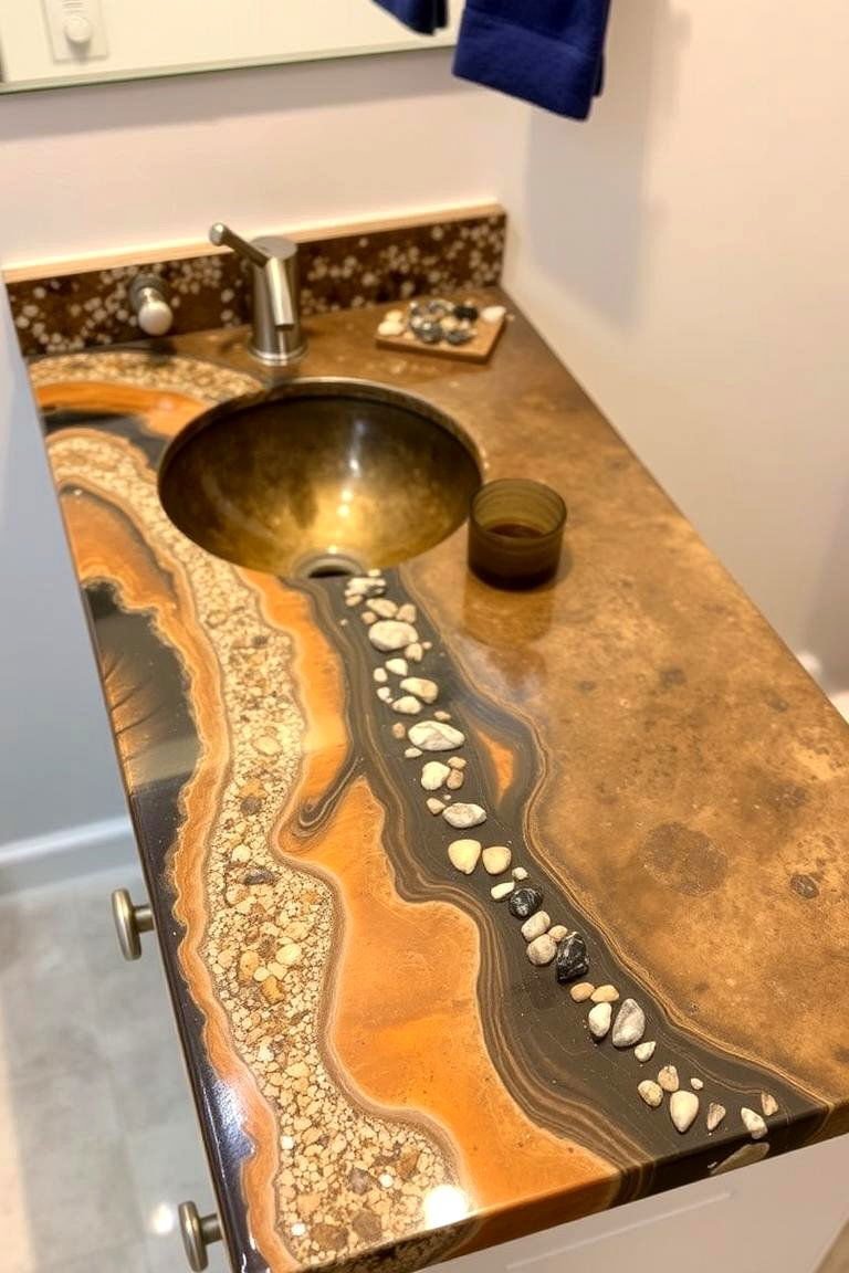 24 Bathroom Countertop Ideas for a Stylish Vanity 17 Resin Countertops - 24 Bathroom Countertop Ideas