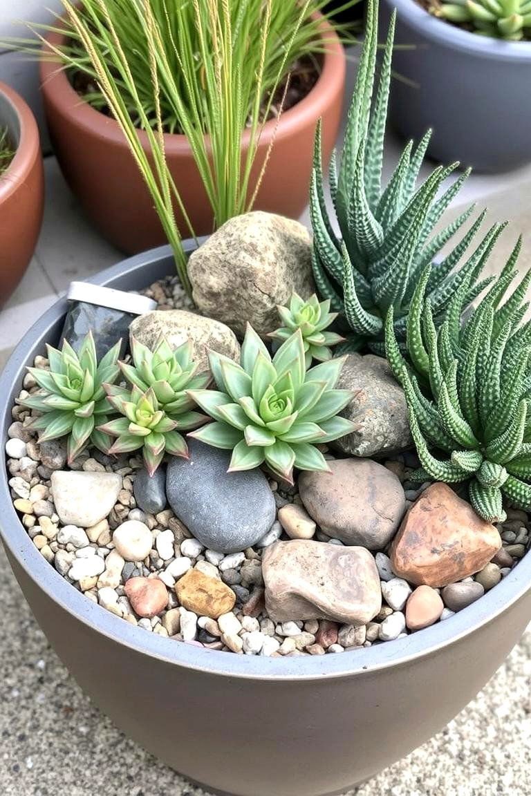 24 Container Garden Ideas for Versatile Plant Displays 20 Rock Garden Container Blend - 24 Container Garden Ideas