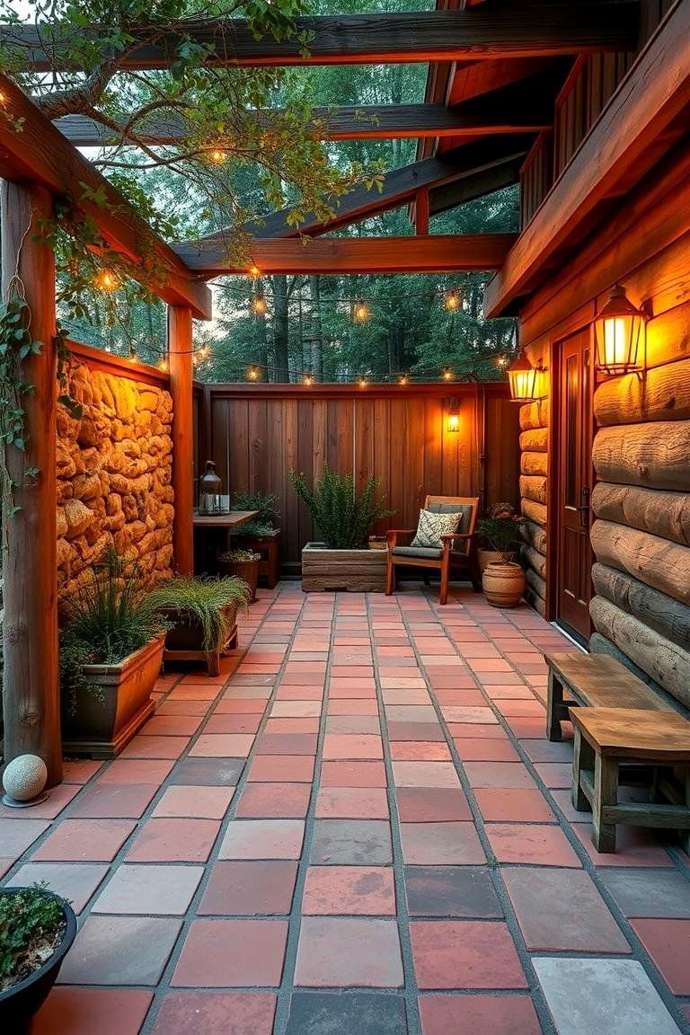 24 Red Paver Patio Ideas to Transform Outdoor Living Spaces 3 Rustic Charm Red Paver Layout - 24 Red Paver Patio Ideas