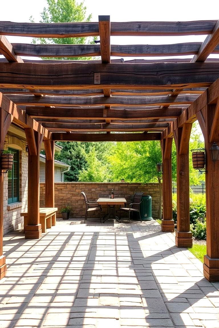24 Pergola Flooring Ideas to Elevate Your Outdoor Space Design 23 Rustic Paver Designs - 24 Pergola Flooring Ideas