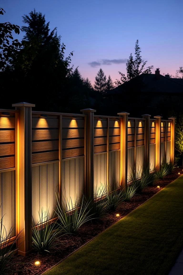 24 Vegetable Garden Fence Ideas to Secure Your Crops 13 Solar Light Fence - 24 Vegetable Garden Fence Ideas