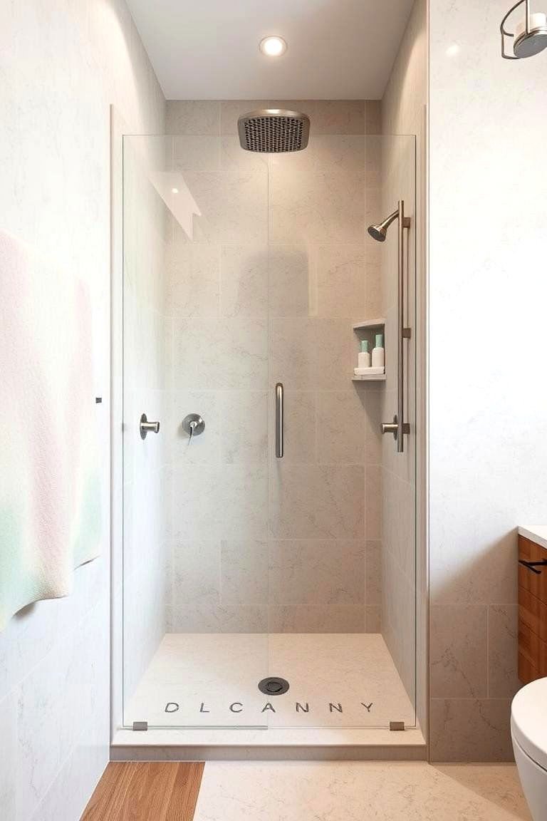 24 Rustic Walk-in Shower Ideas for a Spa-Like Bathroom Retreat 15 Stone and Wood Combination Walls - 24 Rustic Walk-in Shower Ideas