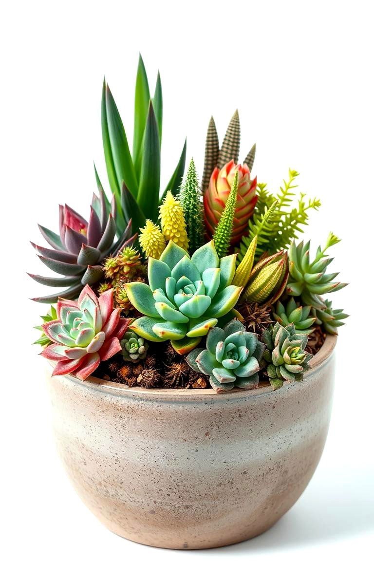 24 Container Garden Ideas for Versatile Plant Displays 3 Succulent Serenity Display - 24 Container Garden Ideas