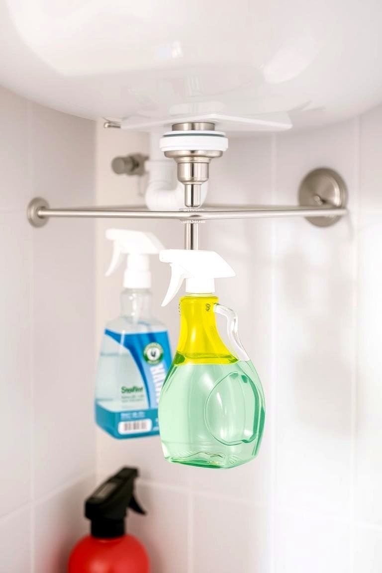 24 Small Bathroom Shelving Ideas to Maximize Storage 22 Tension Rods for Under Sink Organization - 24 Small Bathroom Shelving Ideas