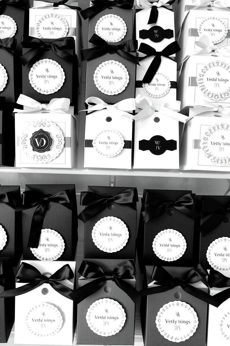 24 Black and White Wedding Theme Ideas for Elegance 20 Unique Black and White Favors - 24 Black and White Wedding Ideas