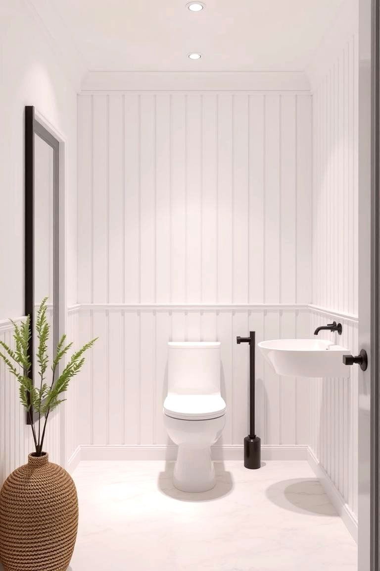 24 Bathroom Wainscoting Ideas for Timeless Elegance 19 Vertical Wainscoting - 24 Bathroom Wainscoting Ideas