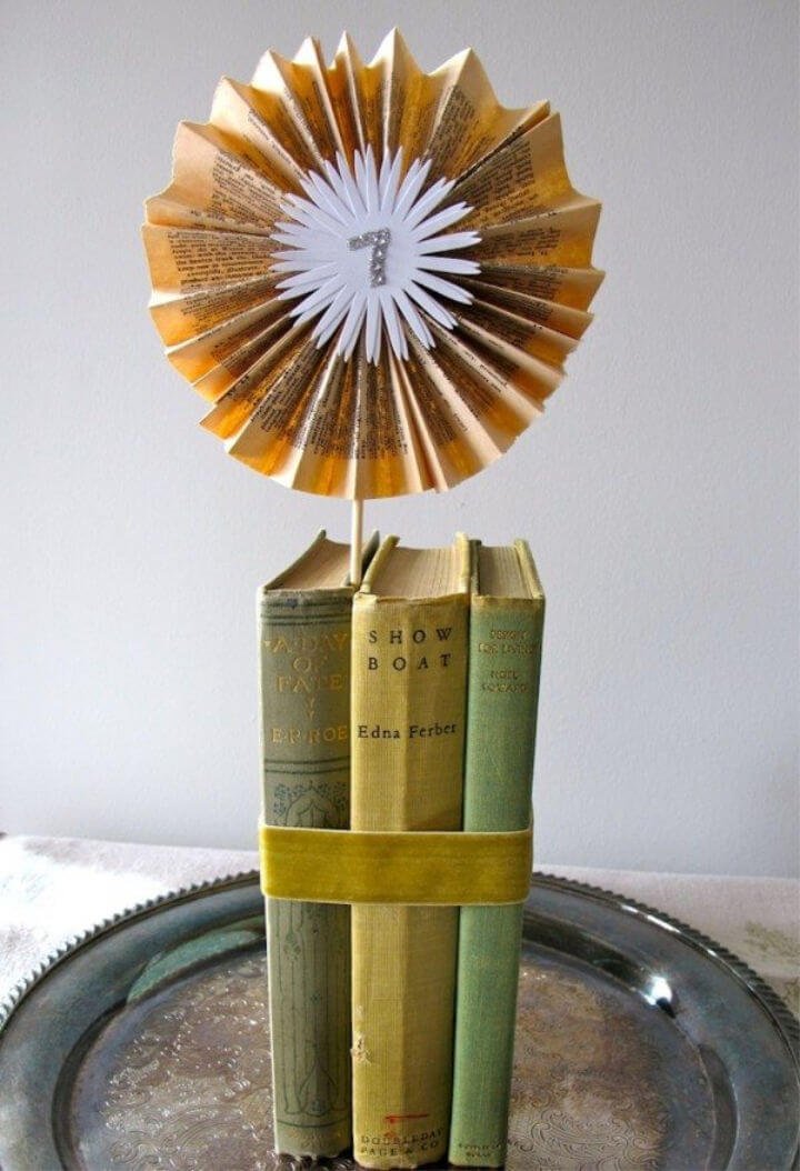 25 DIY Wedding Table Numbers (How to Make Table Numbers) 26 Vintage Book Themed Wedding Table Numbers