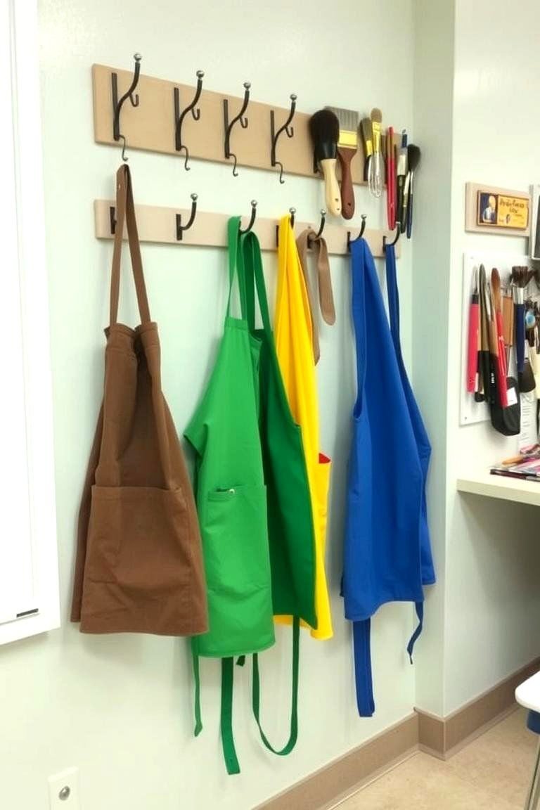 24 Art Room Ideas to Inspire Creativity in Any Space 23 Wall Hooks for Hanging Tools and Supplies - 24 Art Room Ideas