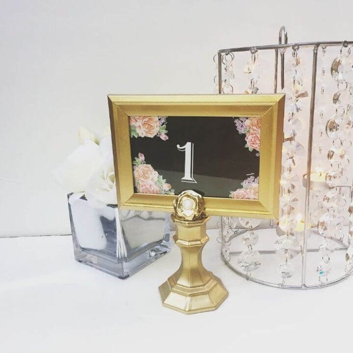 25 DIY Wedding Table Numbers (How to Make Table Numbers) 22 Wedding Table Number Holder