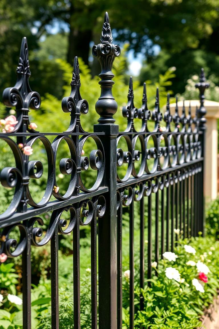 24 Vegetable Garden Fence Ideas to Secure Your Crops 20 Wrought Iron Fence - 24 Vegetable Garden Fence Ideas