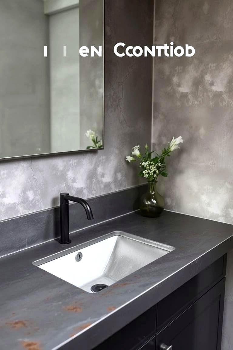24 Bathroom Countertop Ideas for a Stylish Vanity 22 Zinc Countertops - 24 Bathroom Countertop Ideas