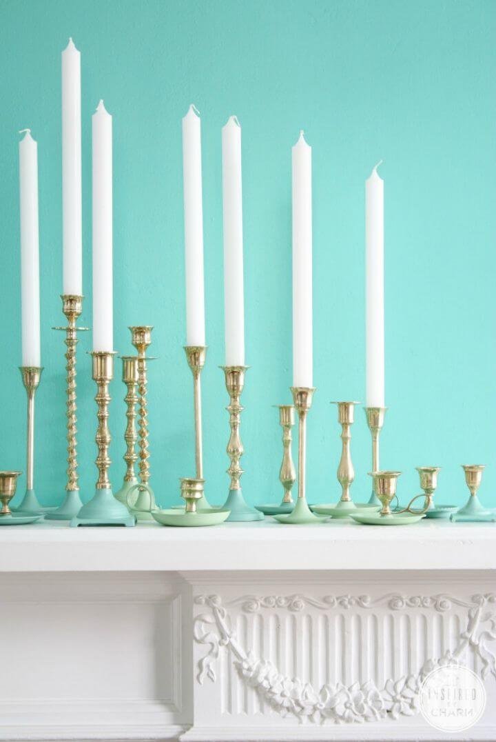 25 Homemade DIY Wedding Gift Ideas for Bride and Groom 30 Paint Dipped Brass Candlesticks