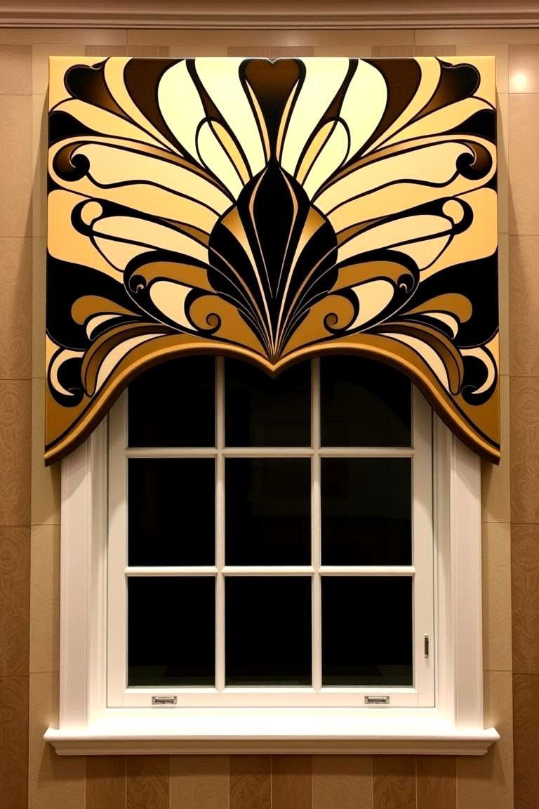 24 Window Valance Ideas to Refresh Your Home's Style 16 Art Deco Valance - 24 Window Valance Ideas