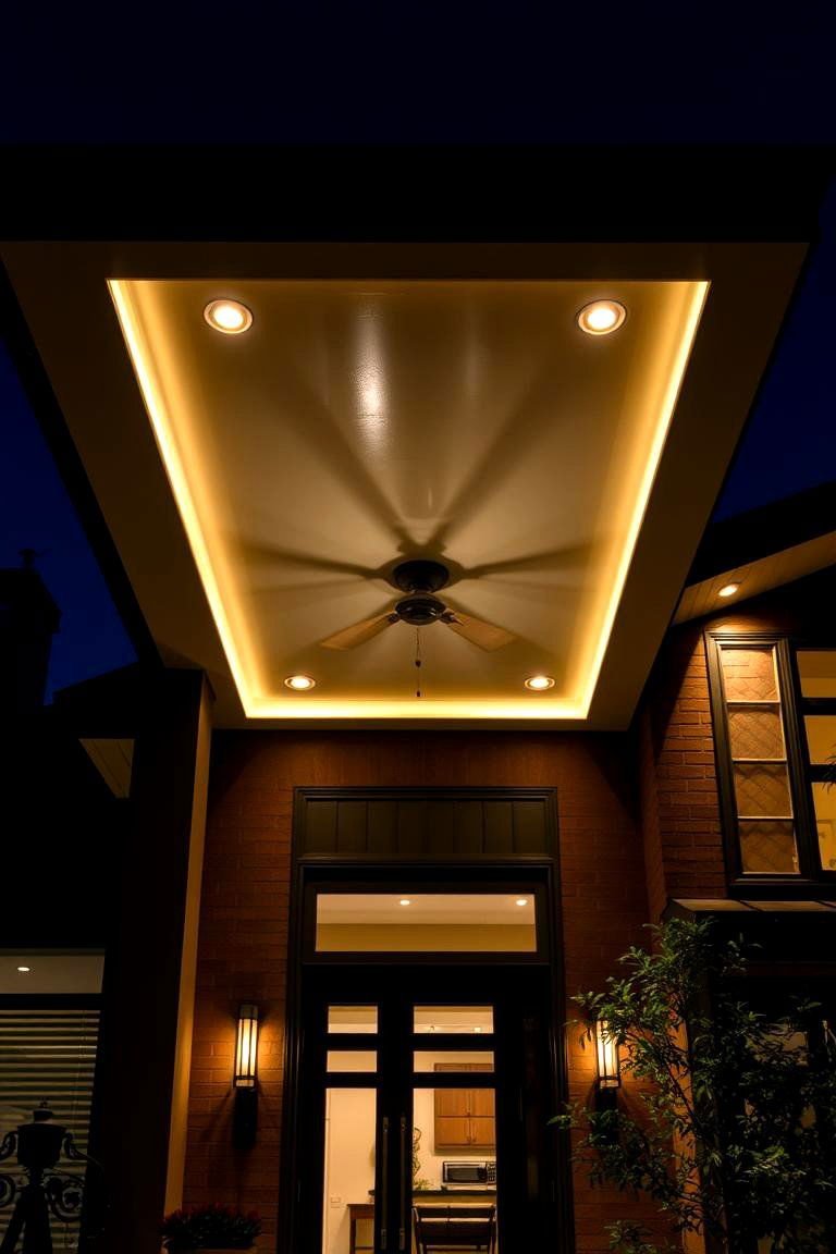 24 Soffit Lighting Ideas to Enhance Your Home's Exterior 18 Artistic Soffit Lighting for a Bold Visual Statement - 24 Soffit Lighting Ideas
