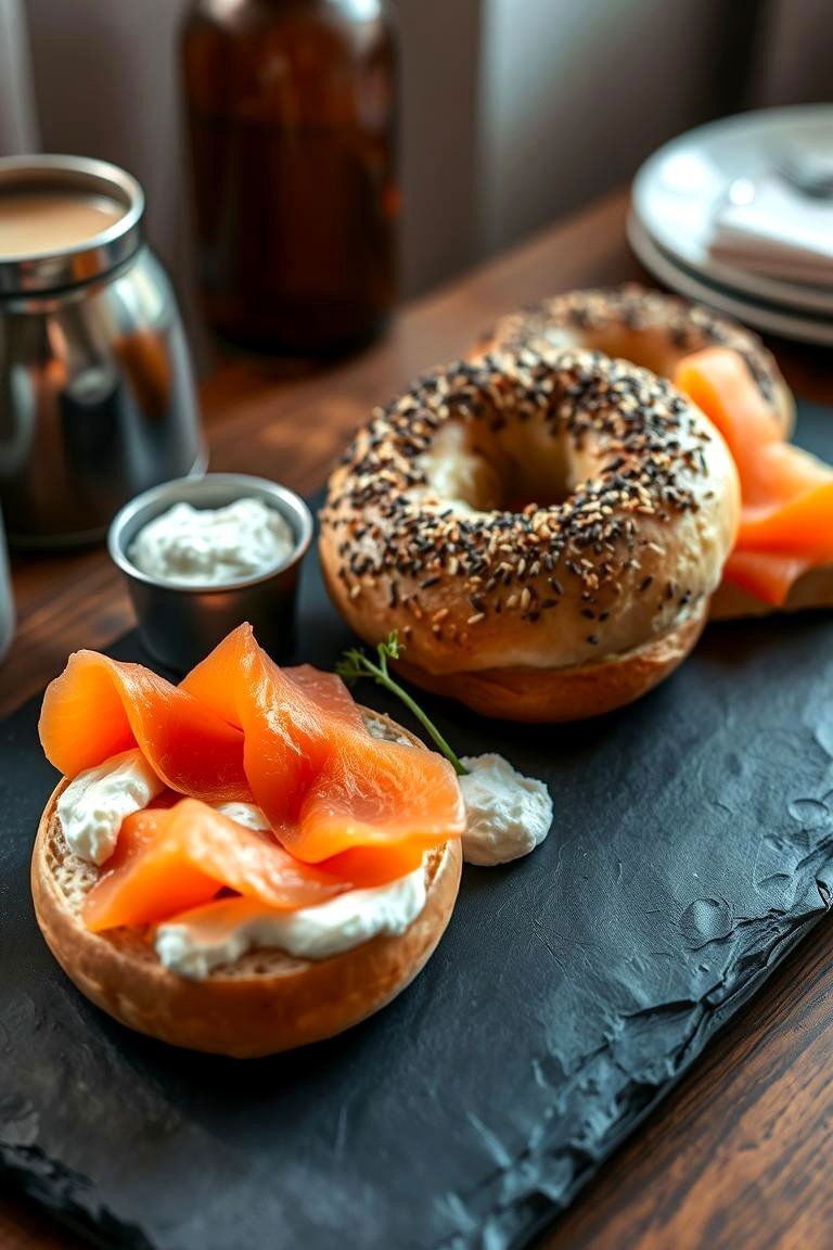 24 Breakfast Bar Ideas for Modern Kitchens and Small Spaces 13 Bagel and Lox Bar - 24 Breakfast Bar Ideas