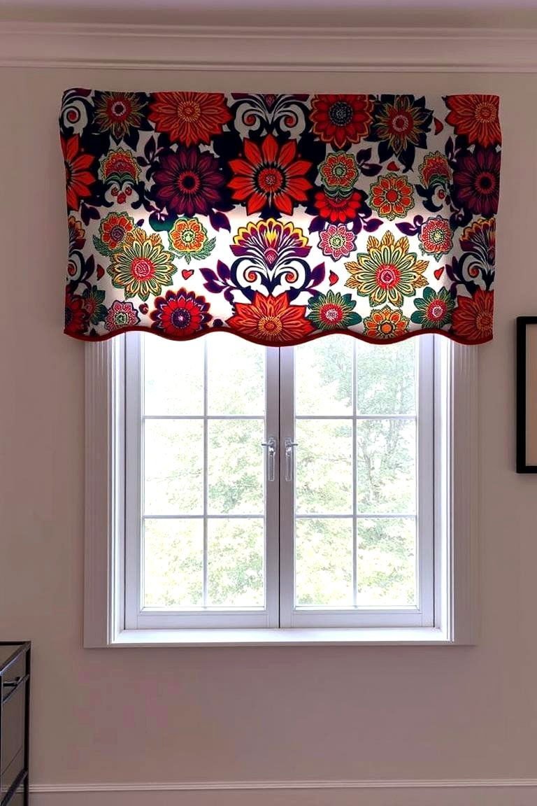 24 Window Valance Ideas to Refresh Your Home's Style 4 Bold Patterned Valance - 24 Window Valance Ideas