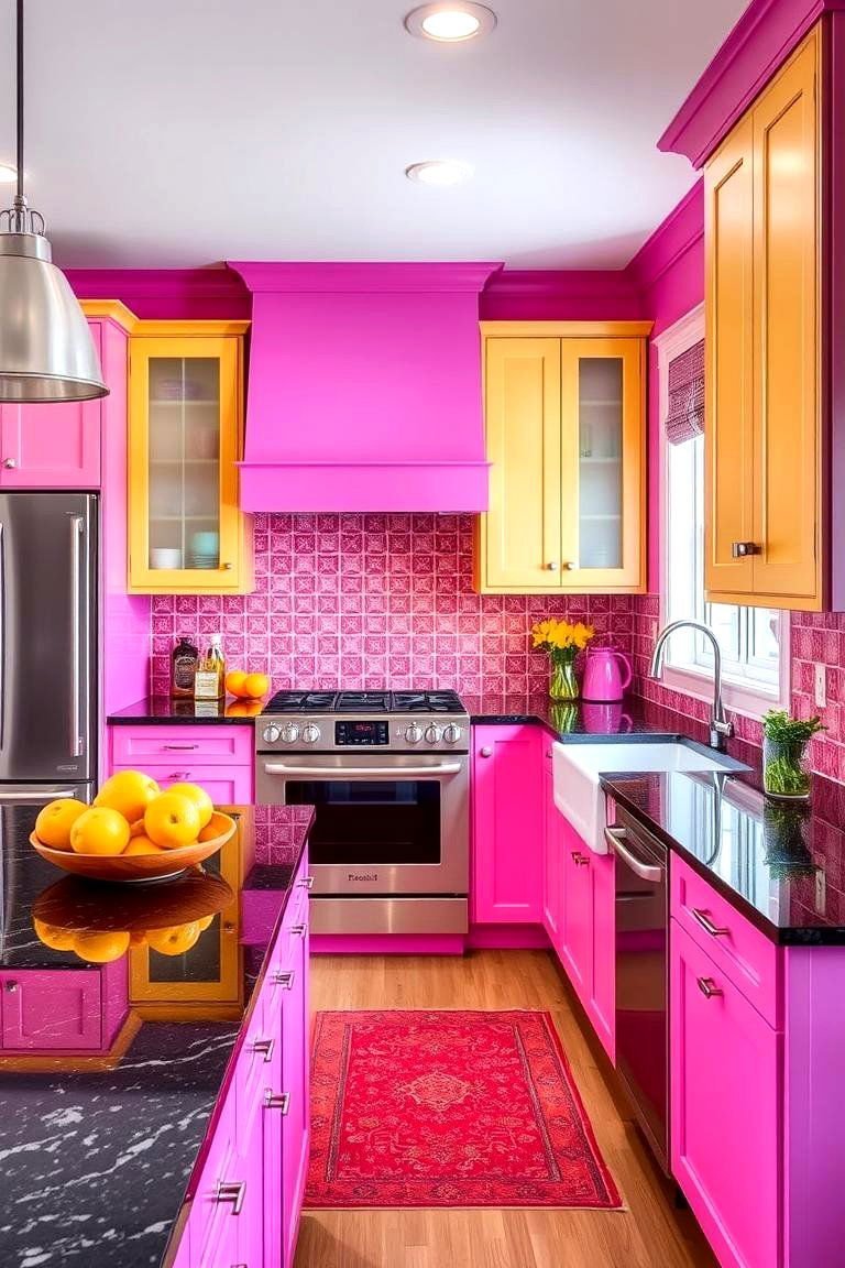 24 Black Granite Countertop Kitchen Ideas for Sleek Spaces 17 Bright Accents on Dark Canvas - 24 Black Granite Countertops Kitchen Ideas