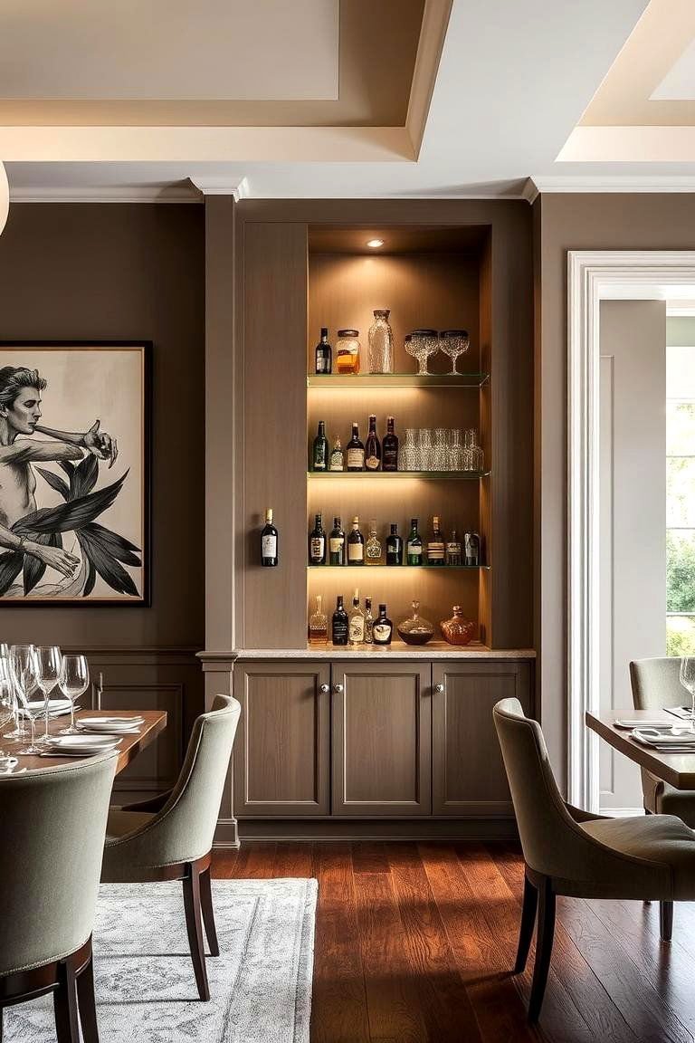 24 Inspiring Wall Niche Ideas to Transform Maximize Space and Style 11 Building a Built in Bar Area - 24 Wall Niche Ideas