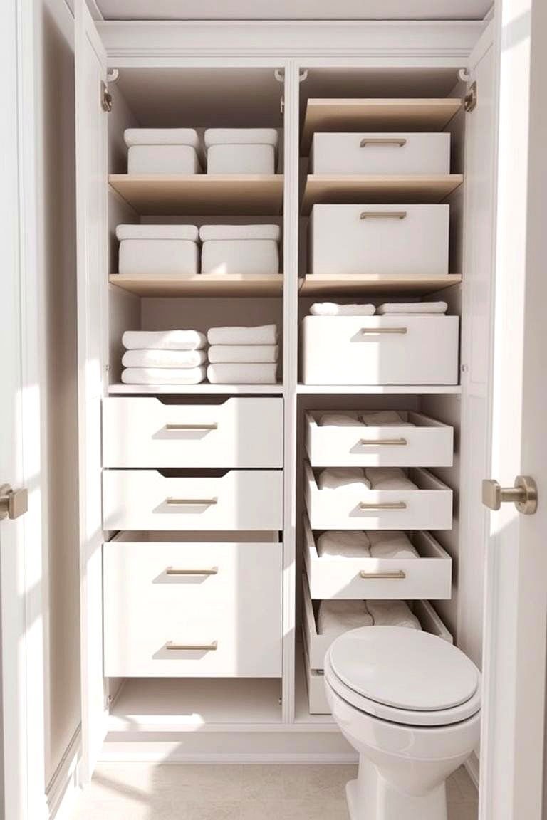 24 Clever Toilet Paper Storage Ideas for Organized Bathrooms 8 Cabinet Organizer - 24 Toilet Paper Storage Ideas