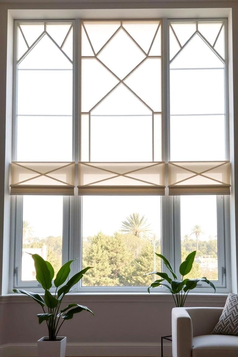 24 Window Valance Ideas to Refresh Your Home's Style 8 Contemporary Geometric Valance - 24 Window Valance Ideas