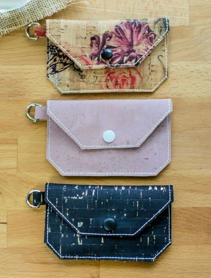 25 Homemade DIY Wallet Ideas to Make Your Own Wallets 3 Homemade Cork Fabric Card Wallet