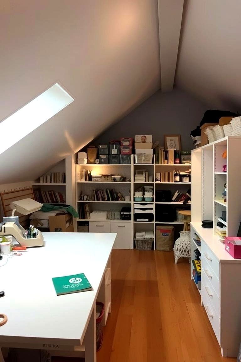 24 Creative Attic Room Ideas to Maximize Your Space 15 Craft Room - 24 attic room ideas