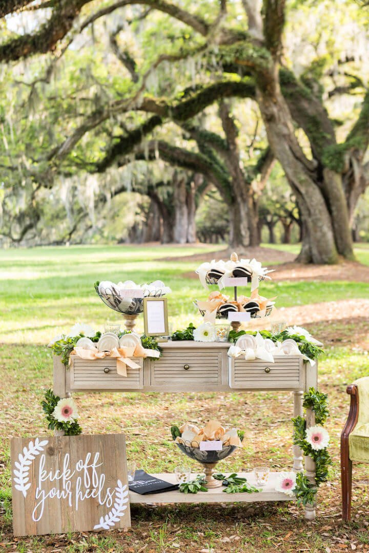80 DIY Wedding Ideas for Decorations, Apparel & Food 11 Create a Wedding Shoe Bar With Rescue Flats