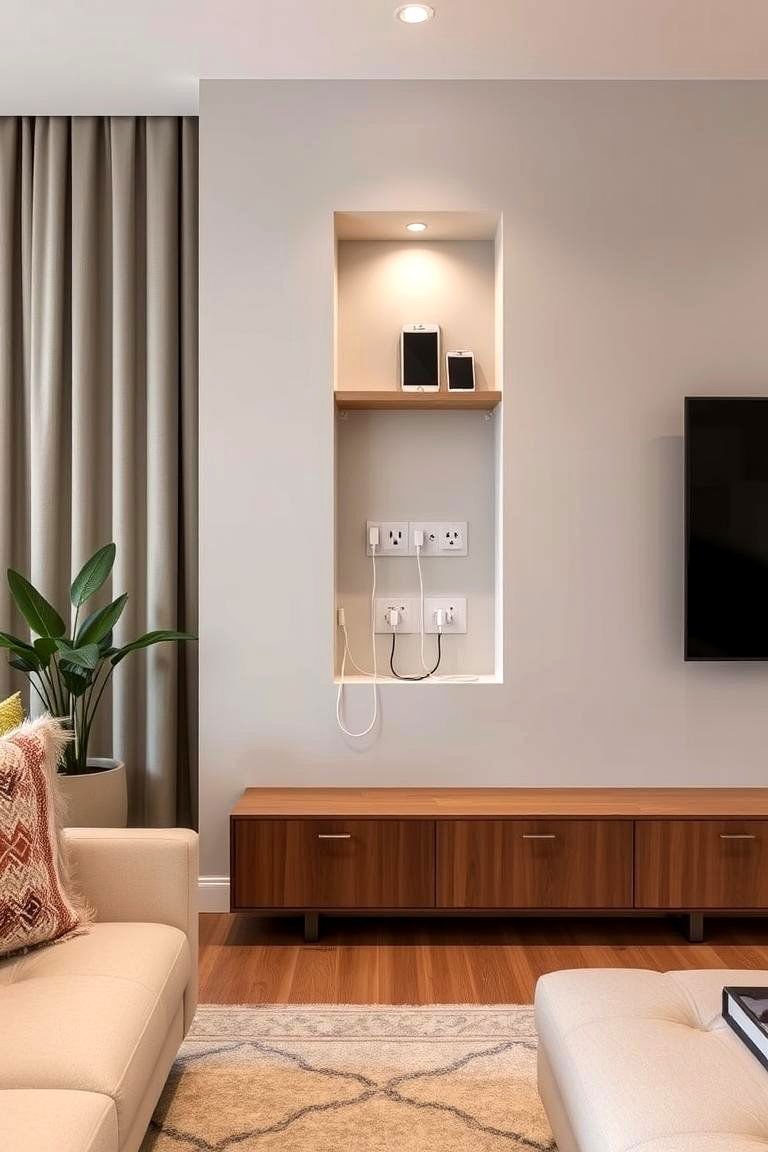 24 Creative Wall Niche Ideas to Transform & Maximize Space and Style Completely 20 Creating a Charging Station - 24 Wall Niche Ideas