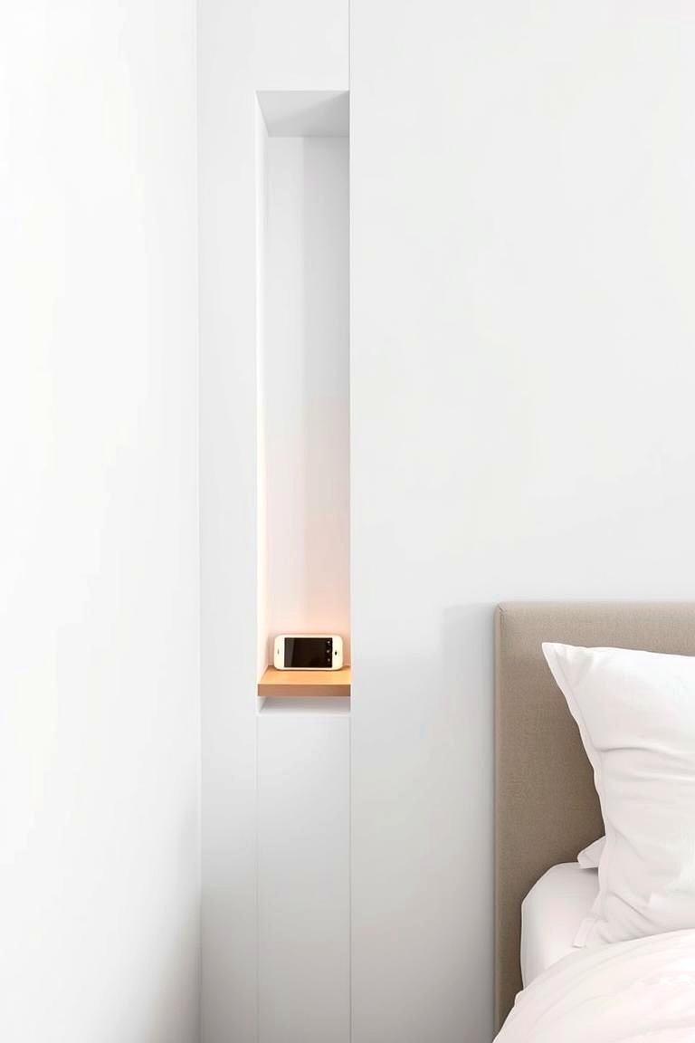 24 Creative Wall Niche Ideas to Transform & Maximize Space and Style Completely 16 Creating a Nightstand Alternative - 24 Wall Niche Ideas