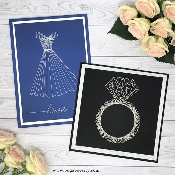 15 Handmade DIY Wedding Card Ideas to Make 11 DIY Embroidered Wedding Card with Free Template