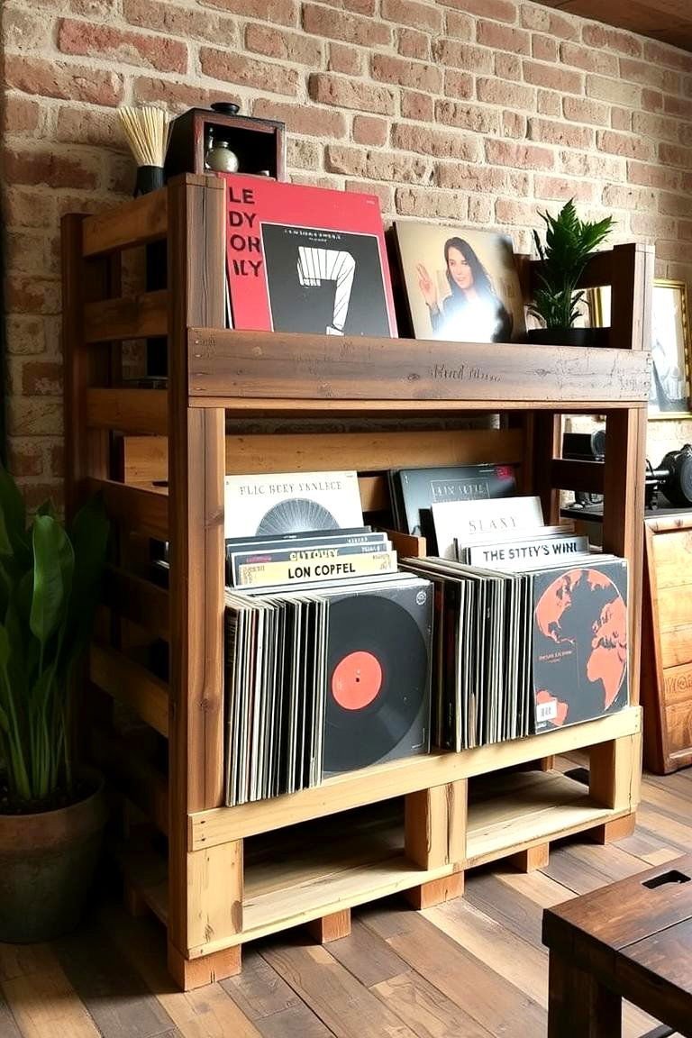 24 Creative Vinyl Record Storage Ideas for Music Lovers 10 DIY Pallet Storage - 24 Vinyl Record Storage Ideas
