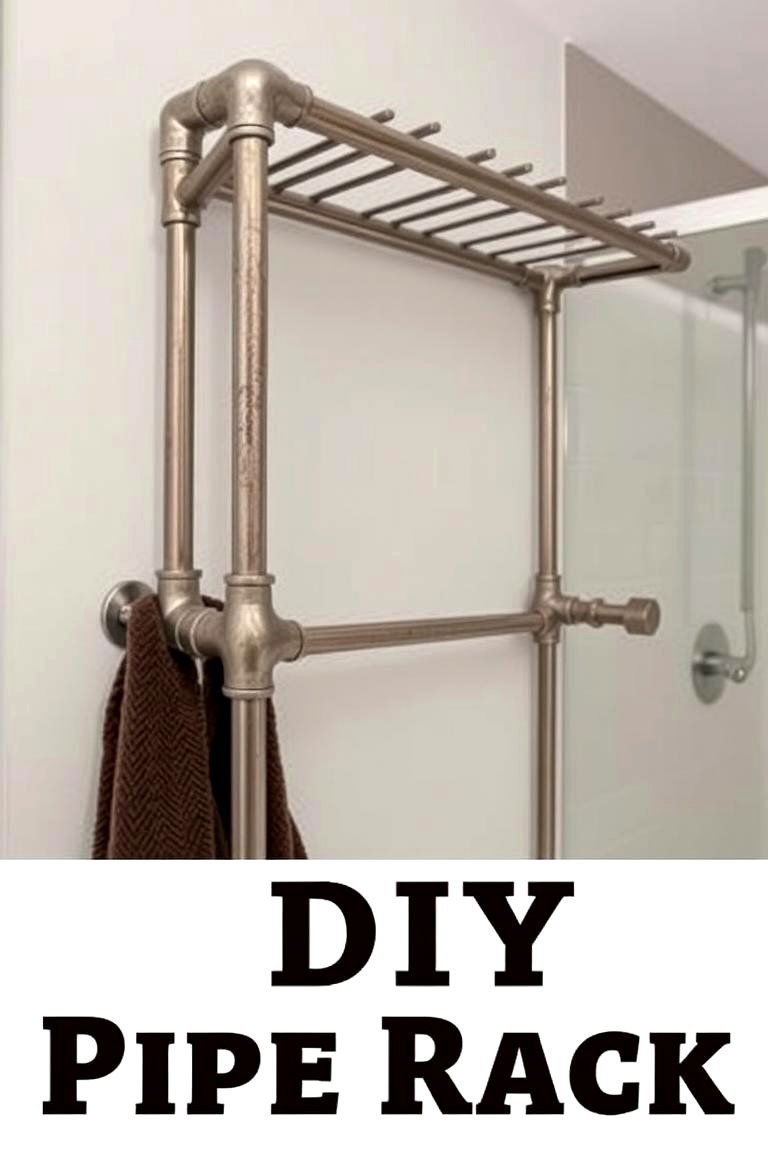 24 Clever Toilet Paper Storage Ideas for Organized Bathrooms 18 DIY Pipe Rack - 24 Toilet Paper Storage Ideas