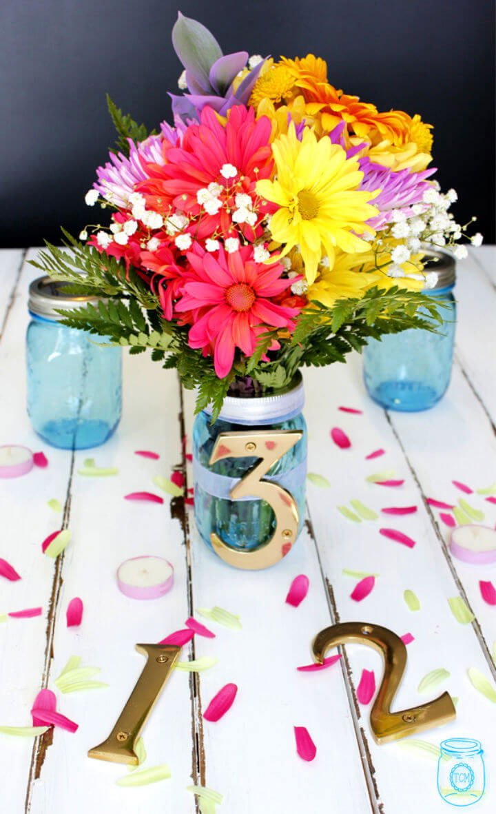 80 DIY Wedding Ideas for Decorations, Apparel & Food 79 DIY Wedding Mason Jar Table Number