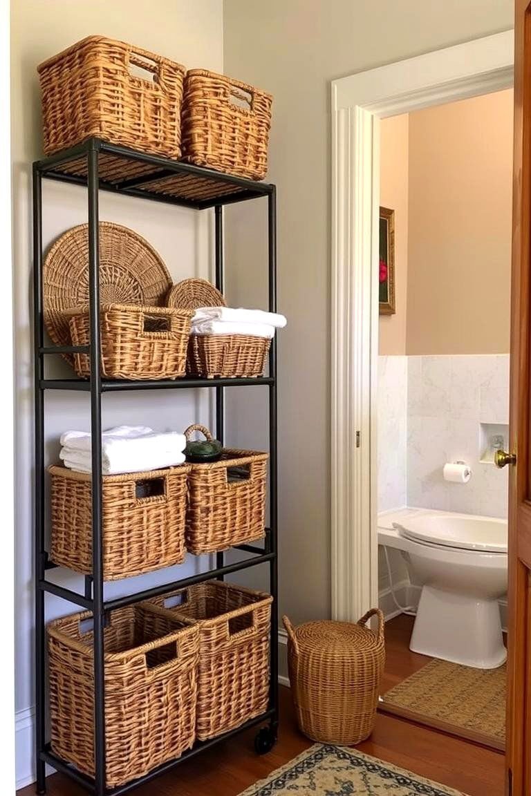 24 Clever Toilet Paper Storage Ideas for Organized Bathrooms 6 Decorative Basket Storage - 24 Toilet Paper Storage Ideas