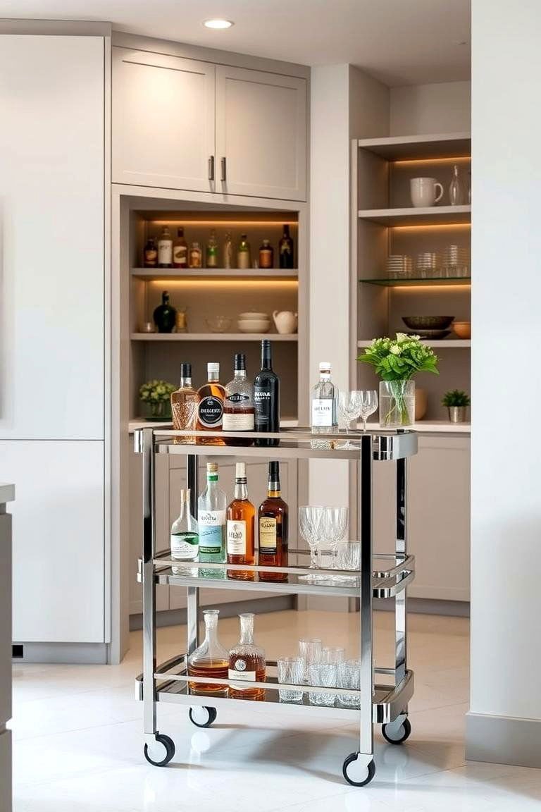 24 Luxury Kitchen Designs for High-End Culinary Spaces 25 Designer Bar Cart - 24 Luxury Kitchen Ideas