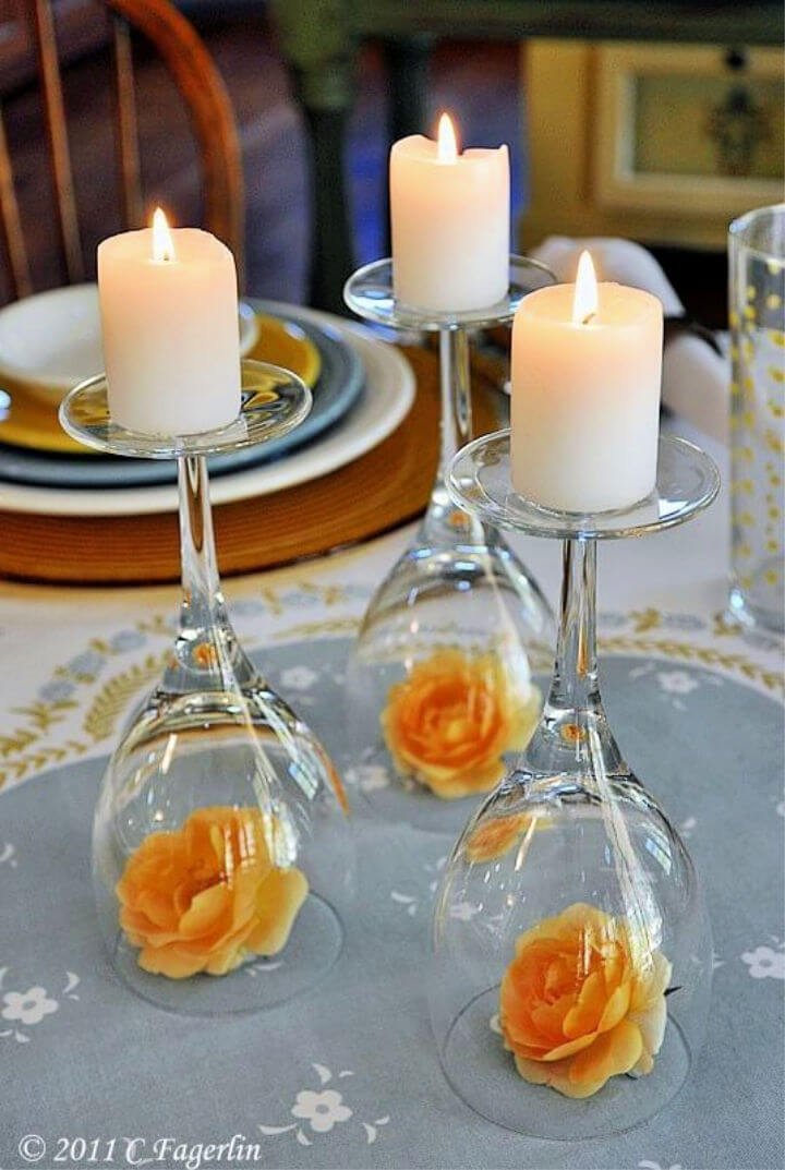 80 DIY Wedding Ideas for Decorations, Apparel & Food 67 Easy DIY Glass Wedding Centerpiece
