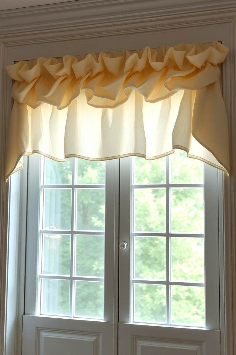 24 Window Valance Ideas to Refresh Your Home's Style 11 Elegant Ruffled Valance - 24 Window Valance Ideas