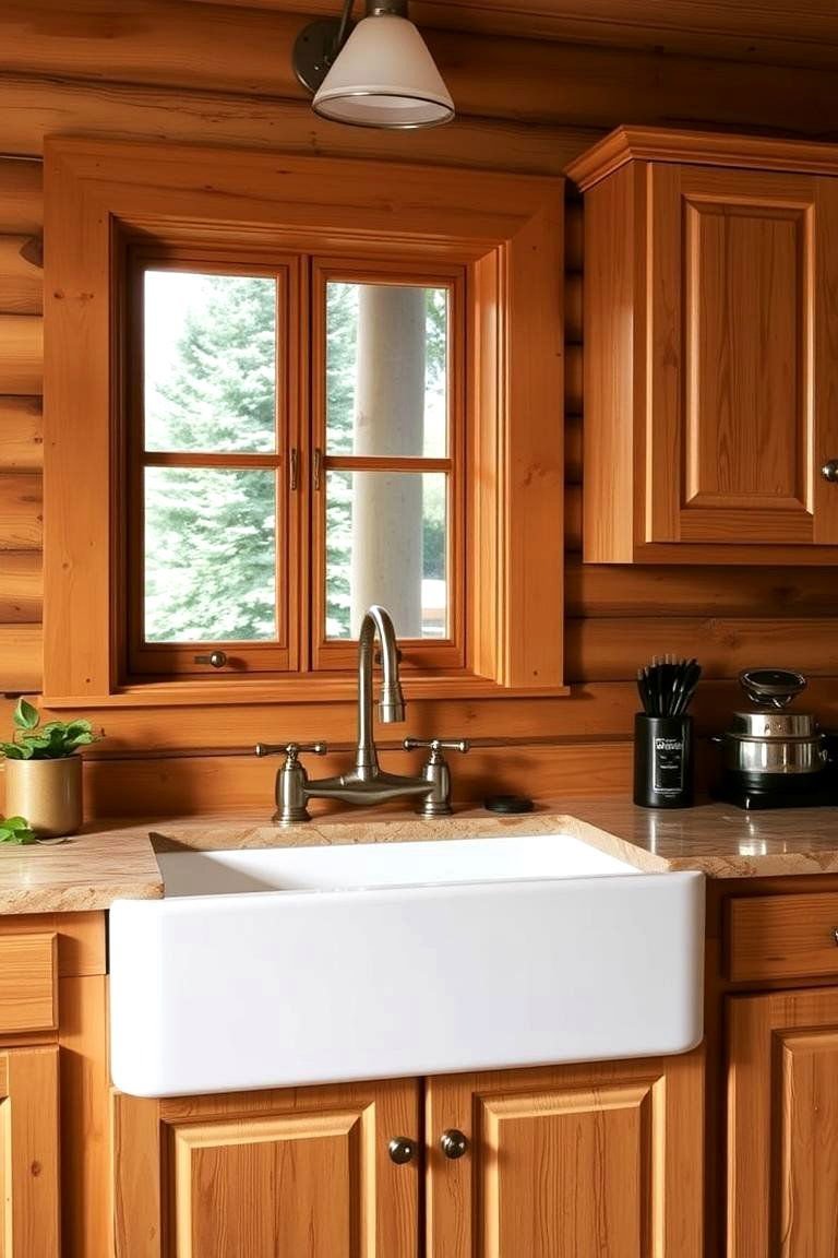 24 Mountain House Kitchen Ideas for Rustic Charm 12 Farmhouse Sink for Practical Elegance - 24 Mountain House Kitchen Ideas