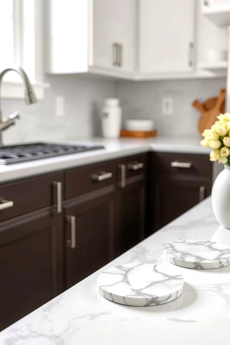 24 Kitchen Counter Decor Ideas: Functional & Aesthetic Displays 21 Finally Consider Decorative Coasters - 24 Kitchen Counter Decor Ideas