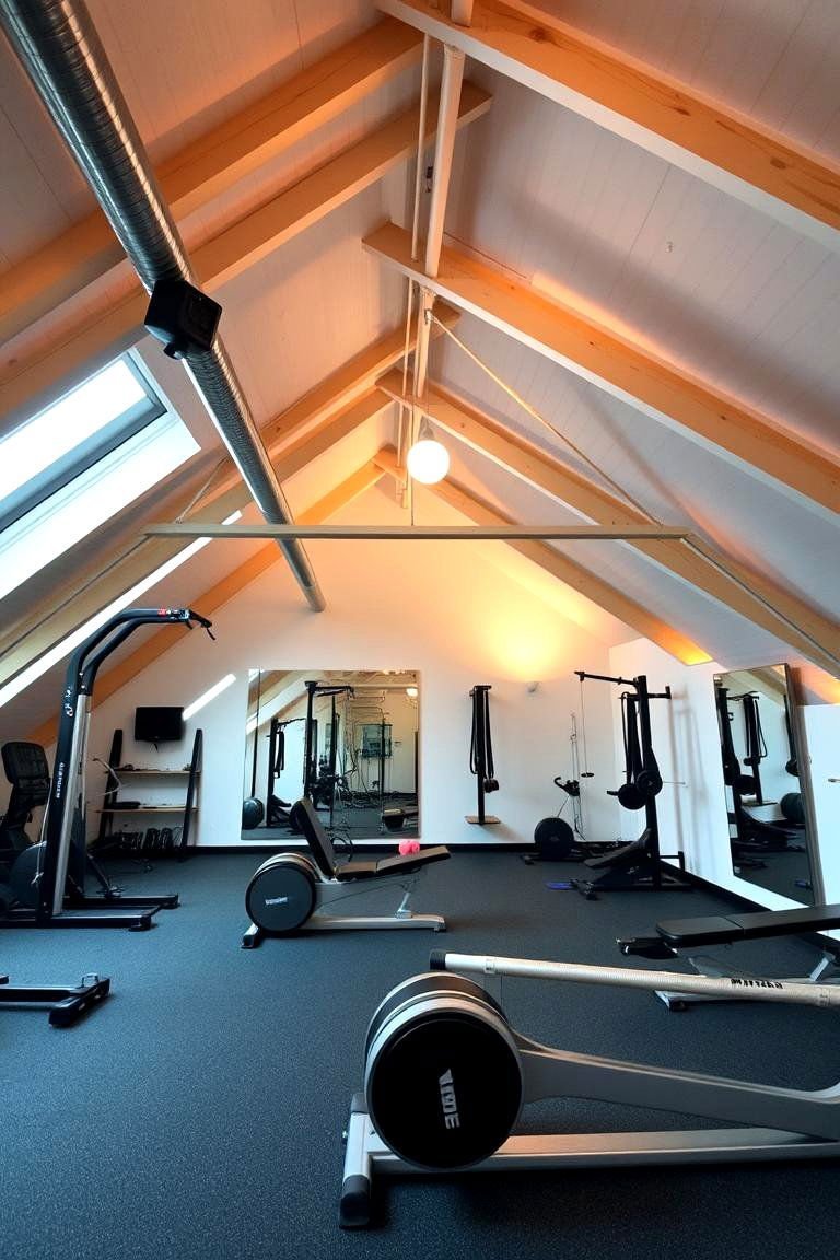 24 Creative Attic Room Ideas to Maximize Your Space 20 Fitness Studio - 24 attic room ideas