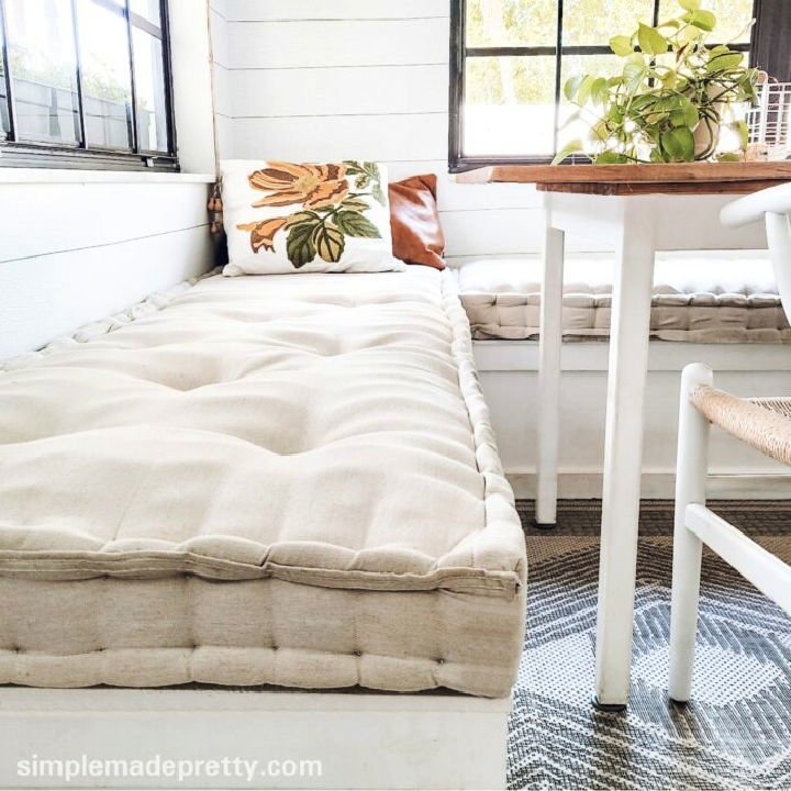 25 DIY Bench Cushions: Make a Bench Seat Cushion 9 Handmade No Sew Bench Cushions