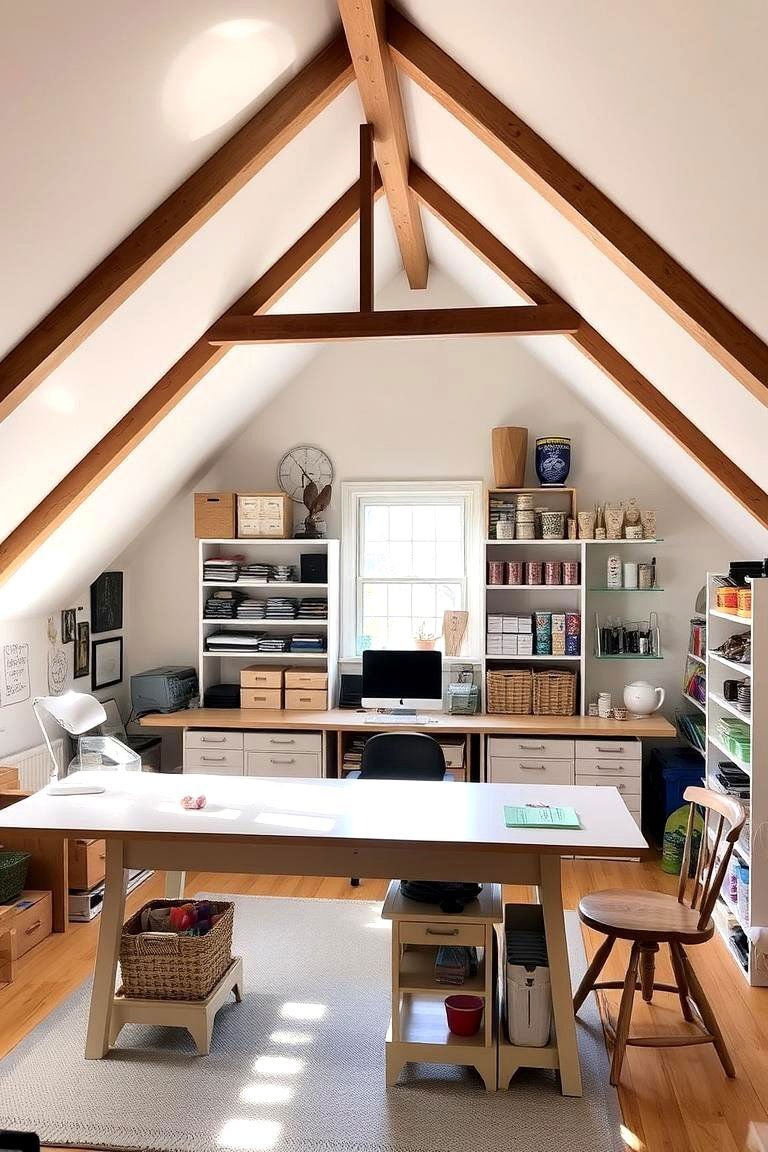 24 Creative Attic Room Ideas to Maximize Your Space 19 Hobby Room - 24 attic room ideas