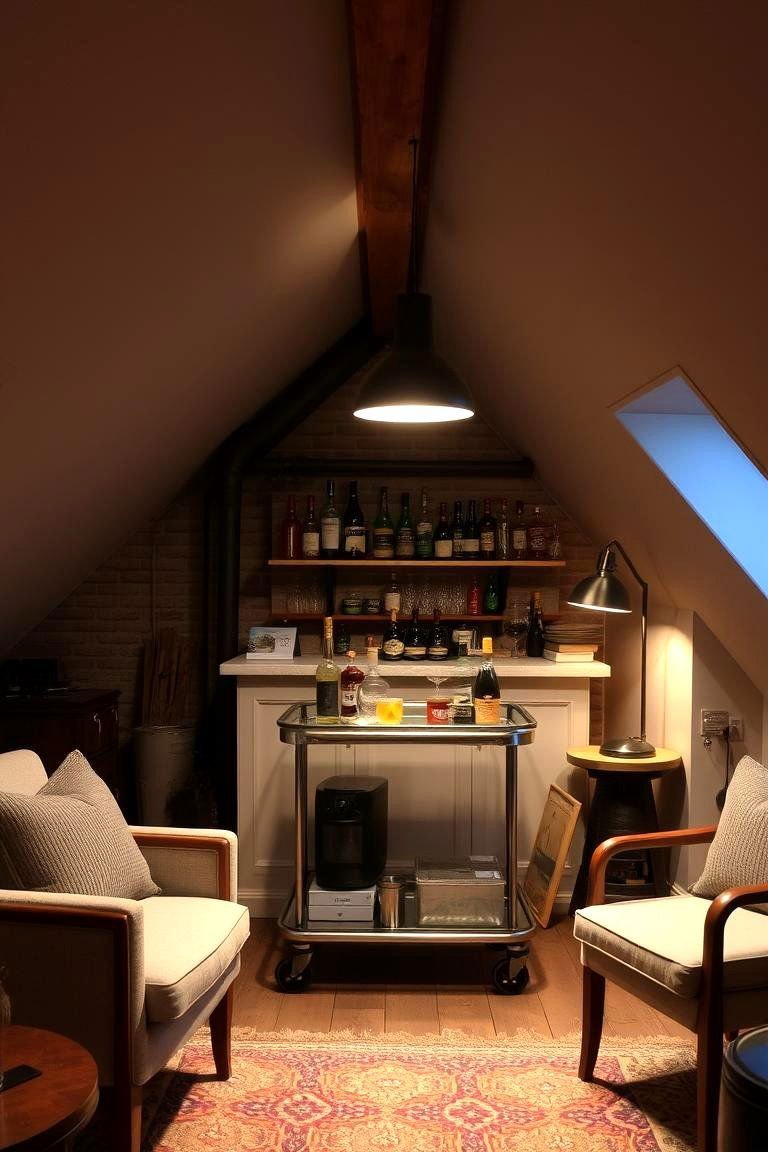 24 Creative Attic Room Ideas to Maximize Your Space 14 Home Bar Area - 24 attic room ideas