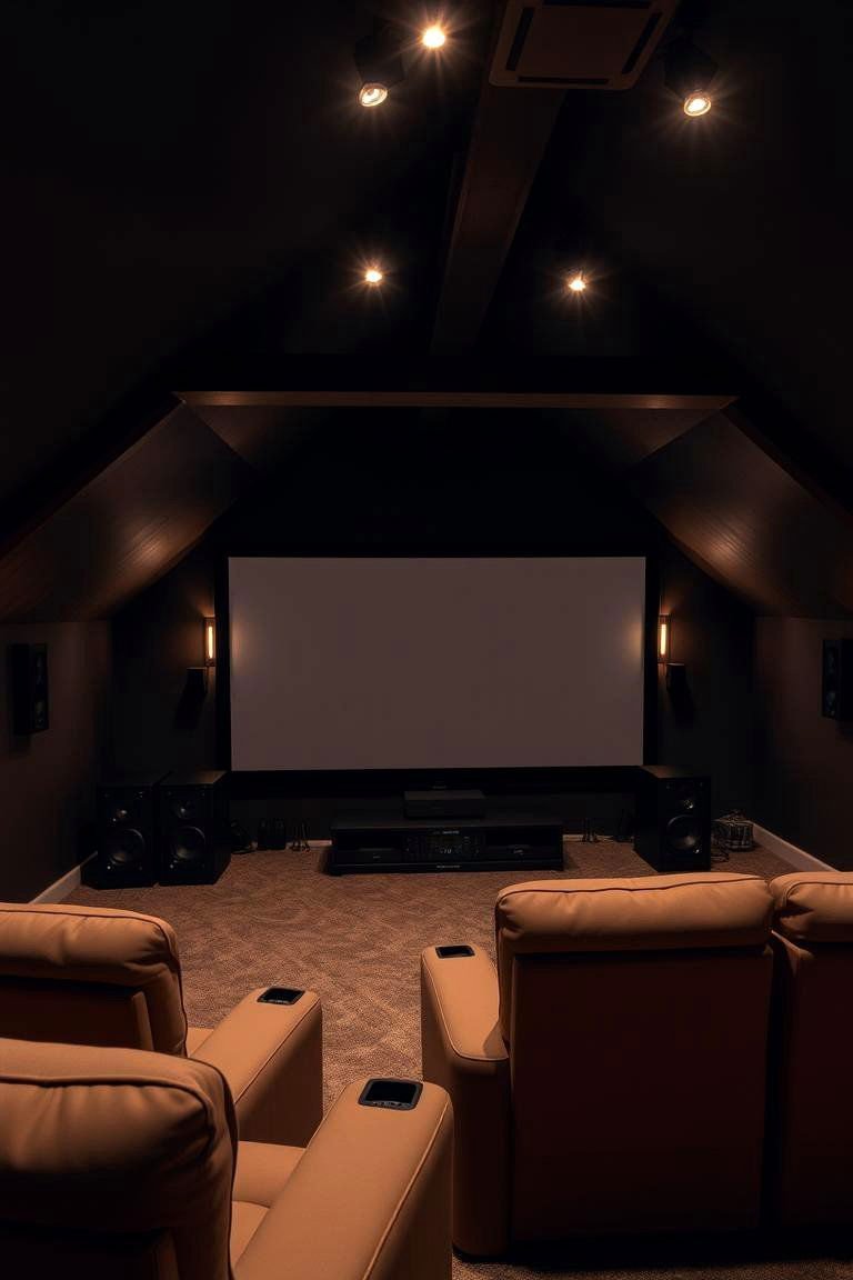24 Creative Attic Room Ideas to Maximize Your Space 12 Home Theater - 24 attic room ideas
