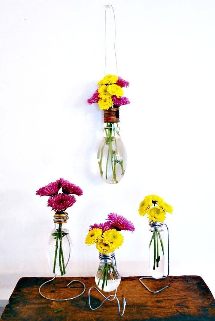 25 Homemade DIY Wedding Gift Ideas for Bride and Groom 29 Make Your Own Light Bulb Vase